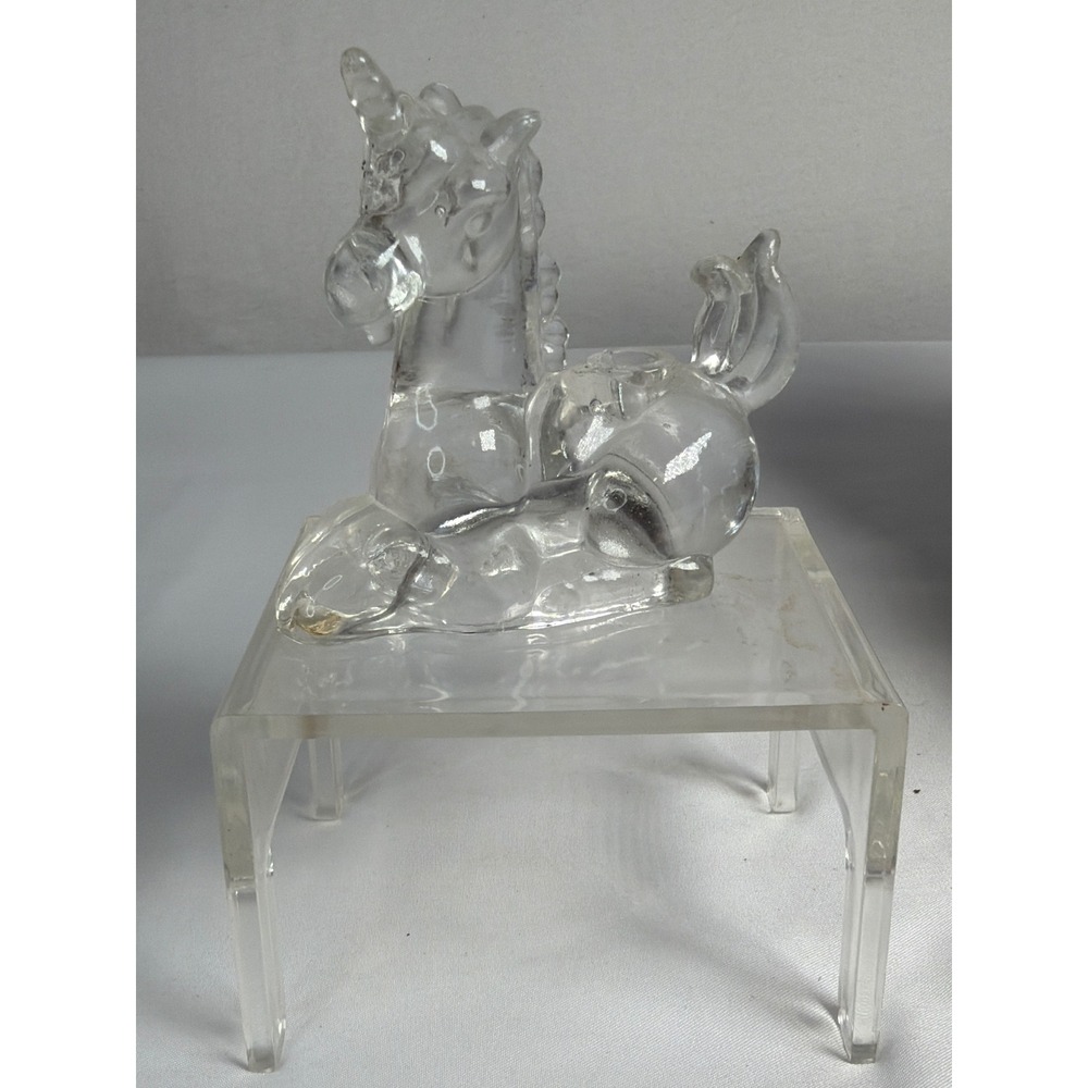Vintage Unicorn Figurine Unisex OS Clear Excellent